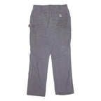 CARHARTT Womens Cotton Blend Grey Regular Fit Trousers W30 L30 Workwear Utility