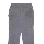 CARHARTT Womens Cotton Blend Grey Regular Fit Trousers W30 L30 Workwear Utility