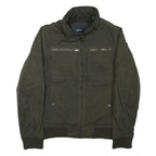 DKNY Mens Black Bomber Jacket XS Cotton Blend Zip Plain Casual Lightweight