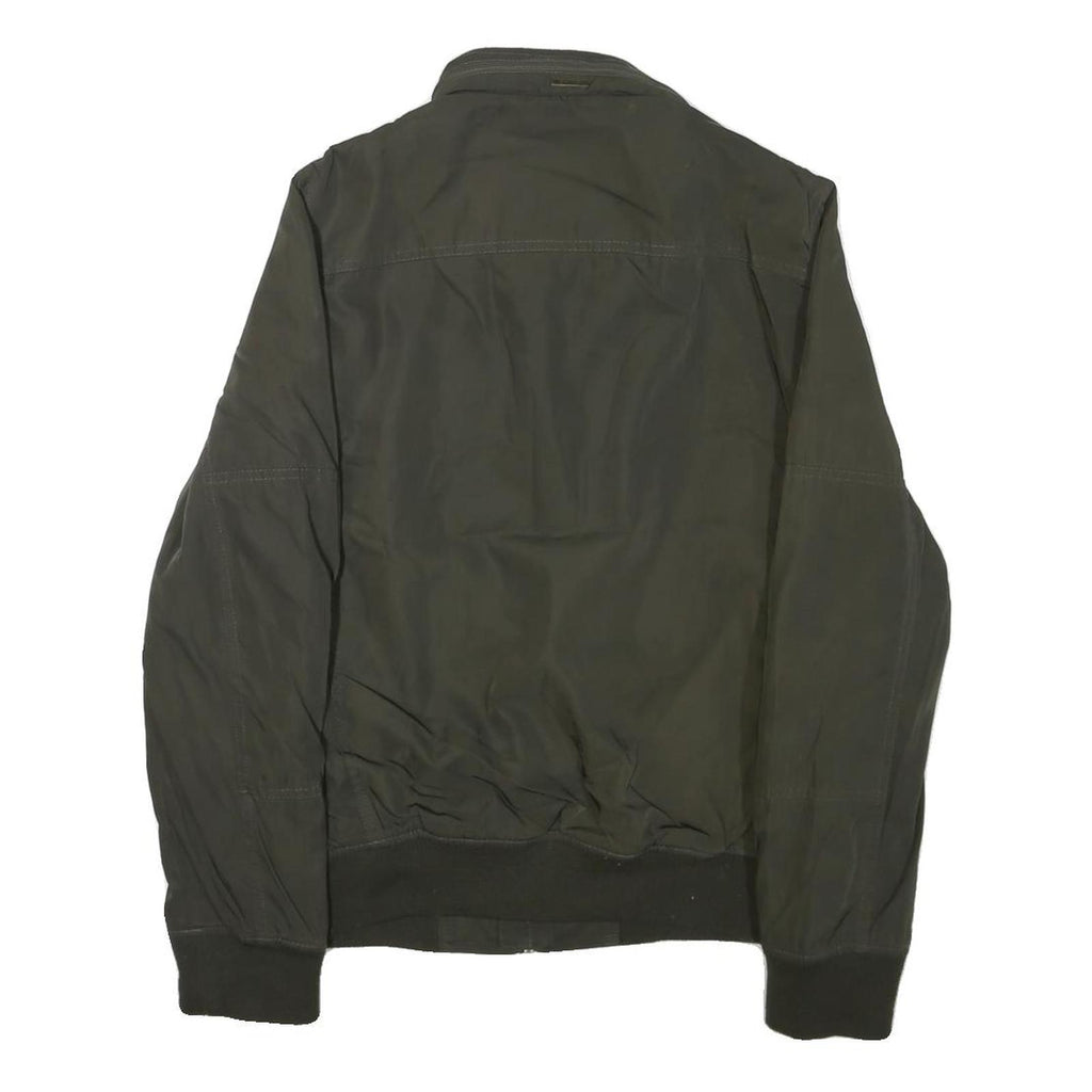 DKNY Mens Black Bomber Jacket XS Cotton Blend Zip Plain Casual Lightweight