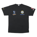 PORT AND COMPANY Mens Black Racing Graphic T-Shirt M Short Sleeve Crew Neck