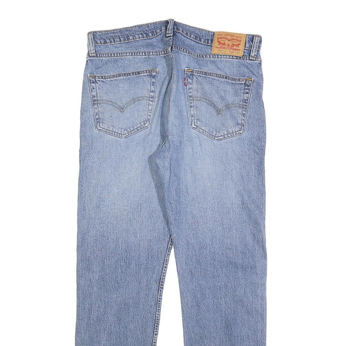 LEVI'S 502 Mens Jeans Blue Regular Straight Denim Medium W34 L31 Classic Fit