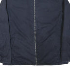 NAUTICA Mens Navy Blue Cotton Blend Zip Jacket L Plain Casual Outerwear