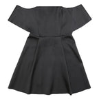 SANDRO Womens Black Fit & Flare Polyester Blend Short Sleeve Short Dress S