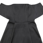 SANDRO Womens Black Fit & Flare Polyester Blend Short Sleeve Short Dress S