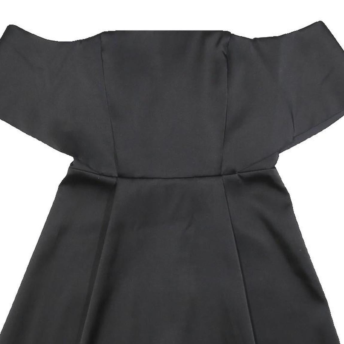 SANDRO Womens Black Fit & Flare Polyester Blend Short Sleeve Short Dress S