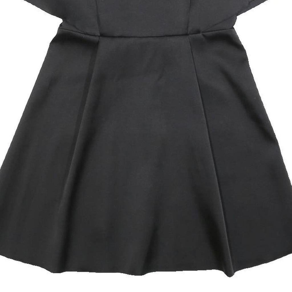 SANDRO Womens Black Fit & Flare Polyester Blend Short Sleeve Short Dress S