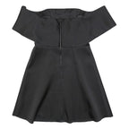 SANDRO Womens Black Fit & Flare Polyester Blend Short Sleeve Short Dress S