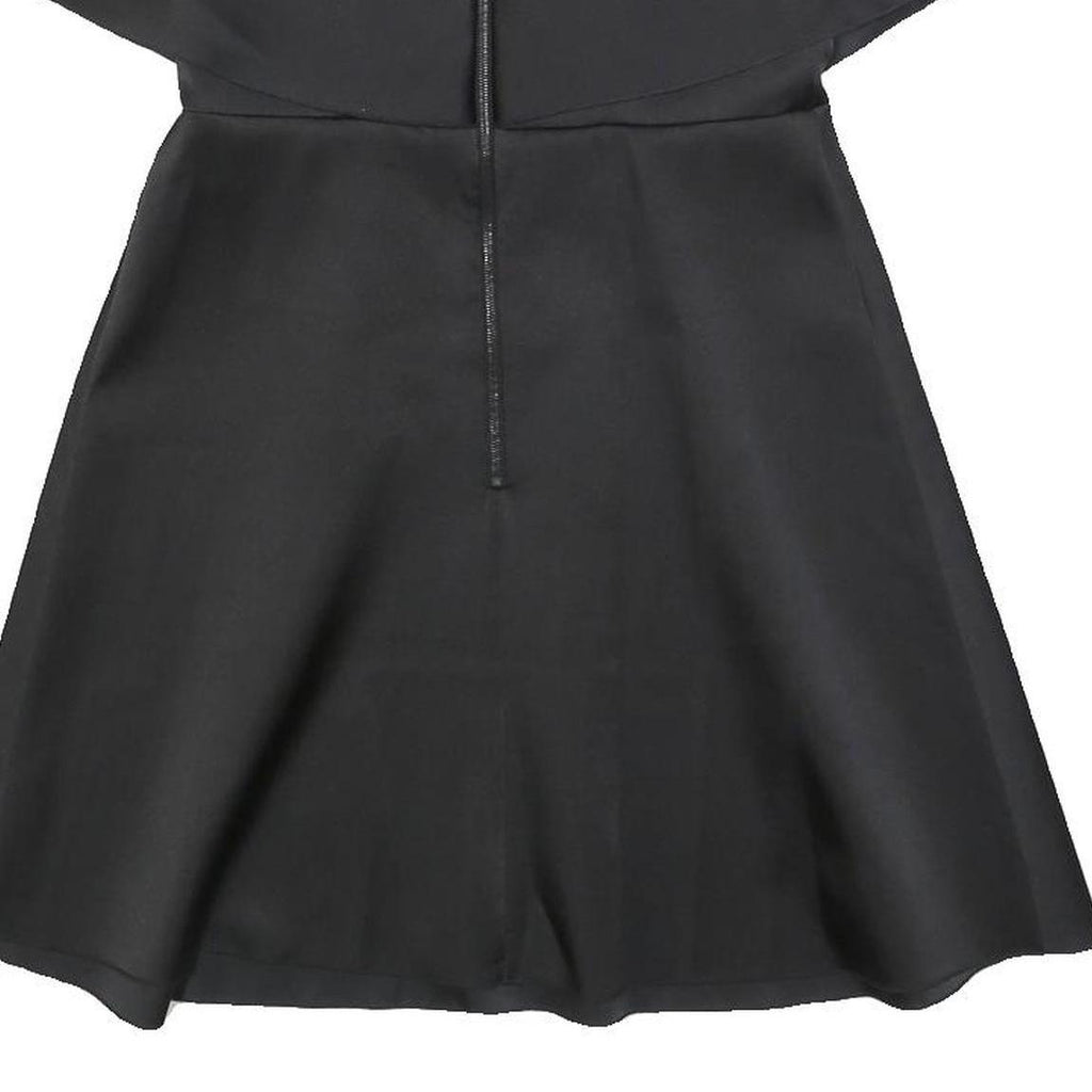 SANDRO Womens Black Fit & Flare Polyester Blend Short Sleeve Short Dress S