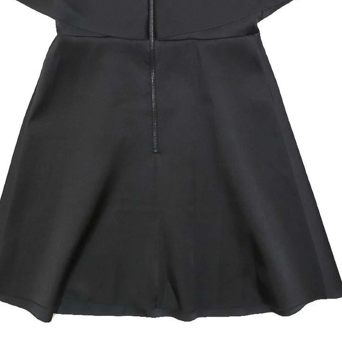 SANDRO Womens Black Fit & Flare Polyester Blend Short Sleeve Short Dress S