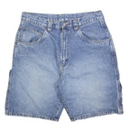 WRANGLER Mens Denim Blue Casual Cargo Shorts M W34 Workwear Relaxed Fit