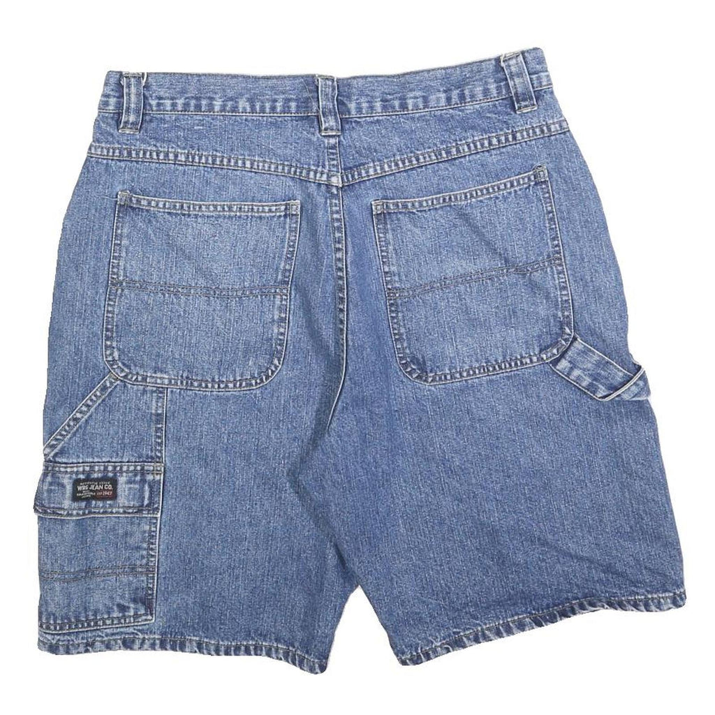 WRANGLER Mens Denim Blue Casual Cargo Shorts M W34 Workwear Relaxed Fit