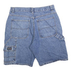 WRANGLER Mens Denim Blue Casual Cargo Shorts M W34 Workwear Relaxed Fit