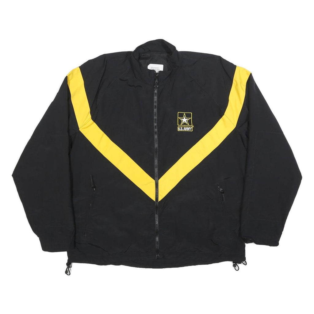 NIB/MDS Mens Black & Yellow U.S. Army Nylon Jacket M Zip Winter Sportswear