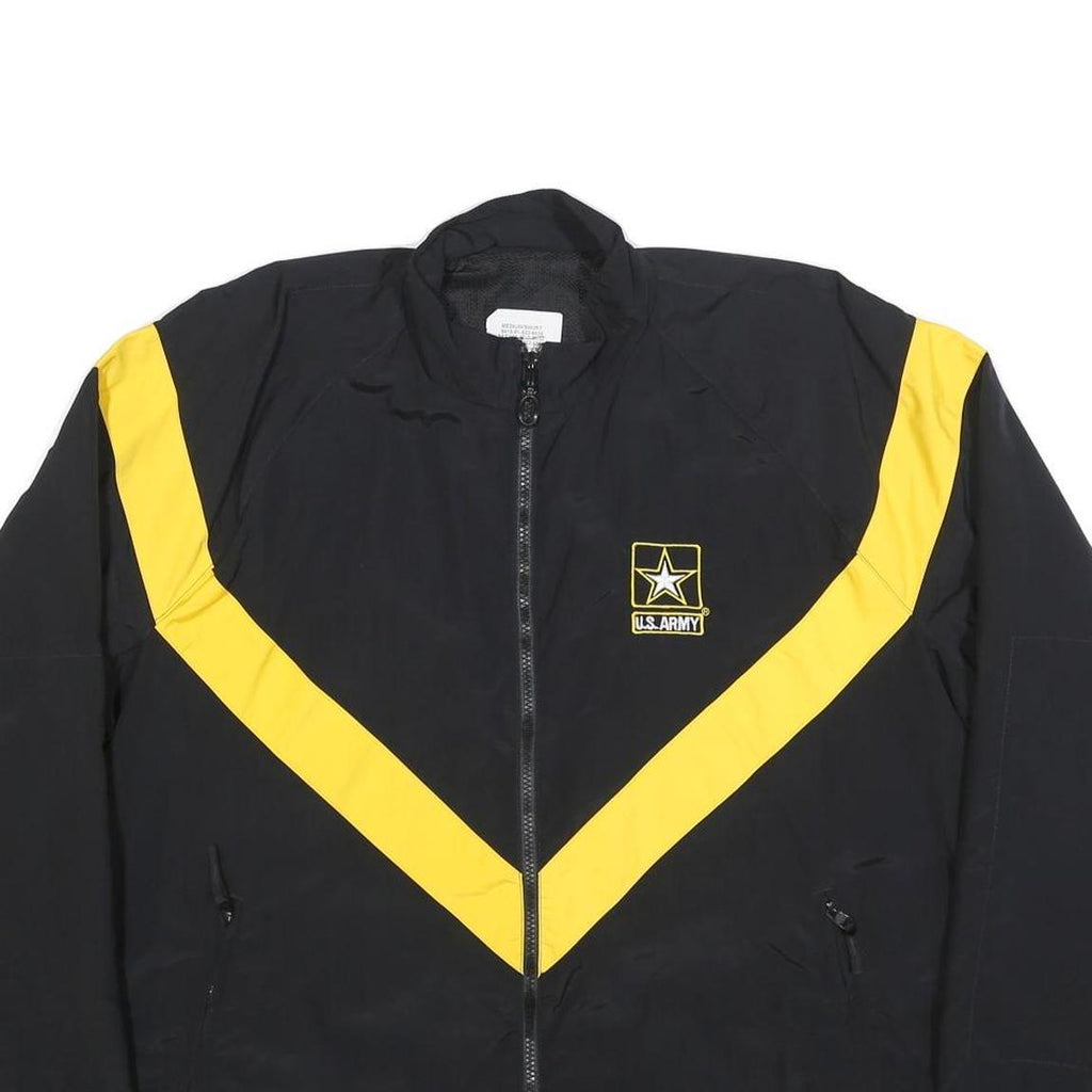 NIB/MDS Mens Black & Yellow U.S. Army Nylon Jacket M Zip Winter Sportswear