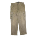 NAUTICA Mens Relaxed Beige Cargo Cotton Blend Zip Trousers W34 L32 Casual