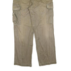 NAUTICA Mens Relaxed Beige Cargo Cotton Blend Zip Trousers W34 L32 Casual