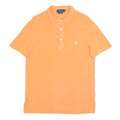 POLO RALPH LAUREN Mens Orange Cotton Blend Short Sleeve Plain M Polo Shirt