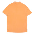 POLO RALPH LAUREN Mens Orange Cotton Blend Short Sleeve Plain M Polo Shirt