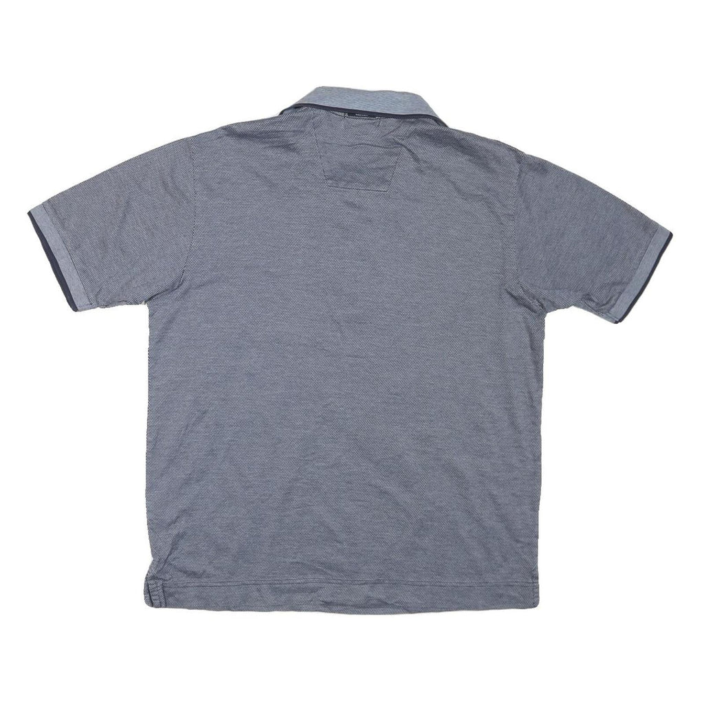 NAUTICA Mens Blue Short Sleeve Plain Polo Shirt M Cotton Blend Casual