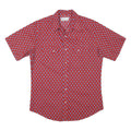WRANGLER Mens Red Shirt S Cotton Blend Patterned Short Sleeve Casual