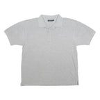 REEBOK Womens Grey Polo Shirt Cotton Short Sleeve M Plain Comfortable