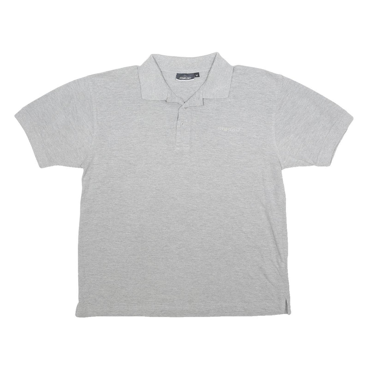 REEBOK Womens Grey Polo Shirt Cotton Short Sleeve M Plain Comfortable