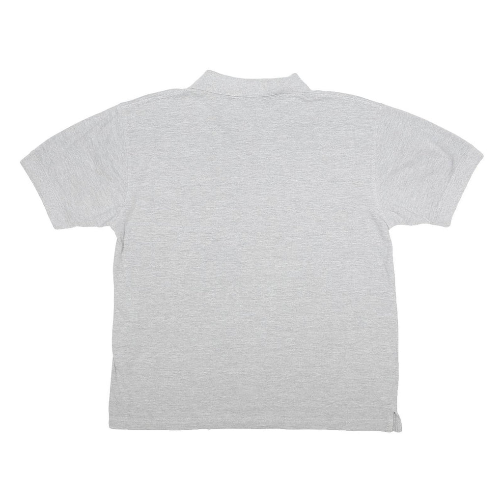 REEBOK Womens Grey Polo Shirt Cotton Short Sleeve M Plain Comfortable