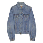 LEVI'S Girls Blue Denim Jacket M Cotton Blend Classic Button Closure