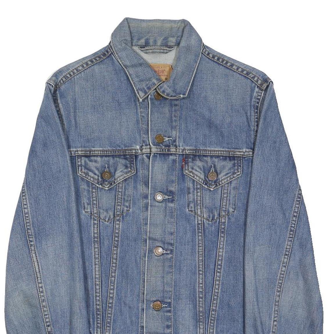 LEVI'S Girls Blue Denim Jacket M Cotton Blend Classic Button Closure
