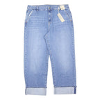 M&S Mens Jeans Blue Regular Straight Denim Light W40 L30 Casual Wear Zip