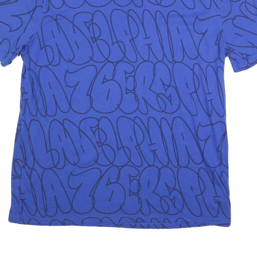 NBA Mens Blue Philadelphia 76ers Graphic T-Shirt XL Short Sleeve Crew Neck NBA