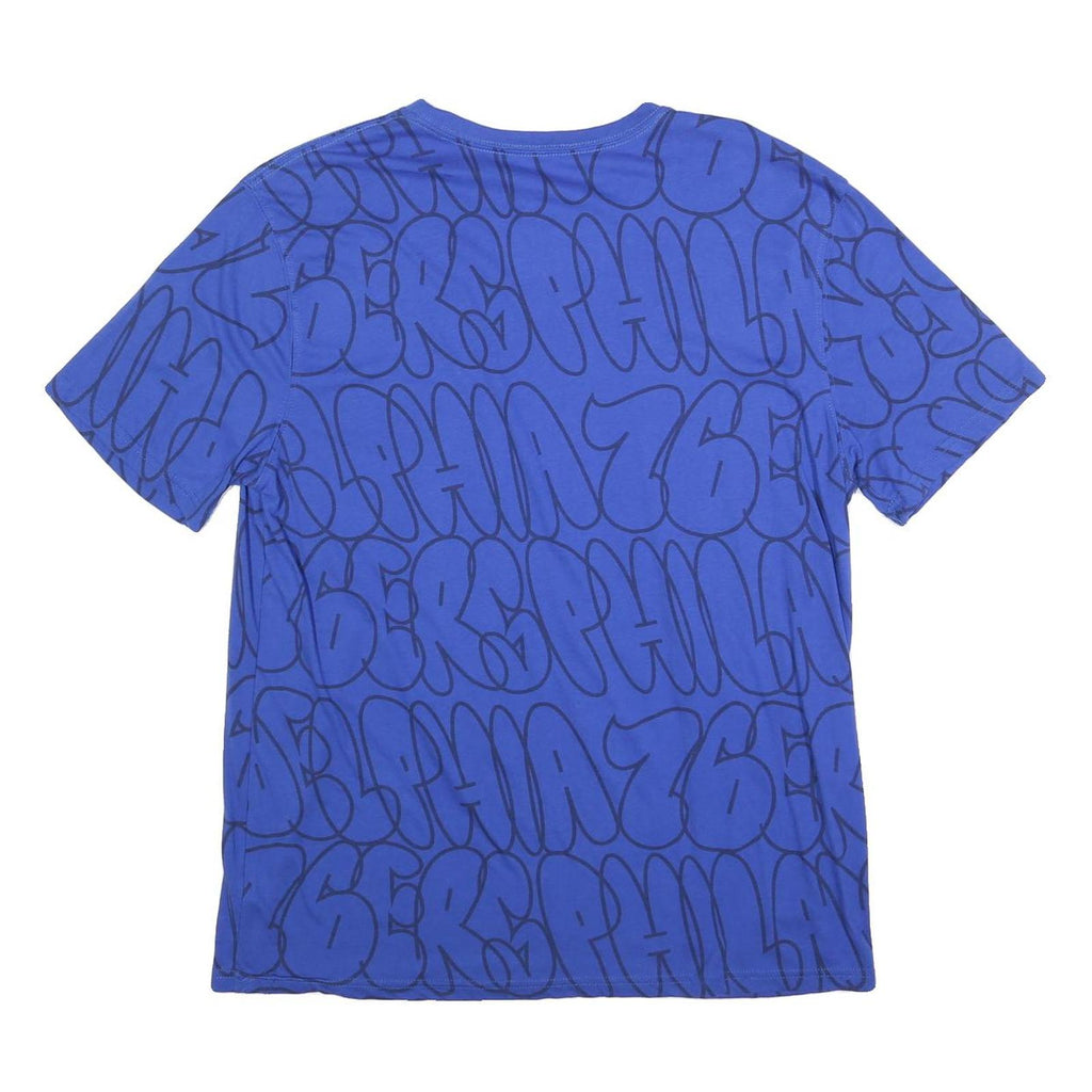 NBA Mens Blue Philadelphia 76ers Graphic T-Shirt XL Short Sleeve Crew Neck NBA