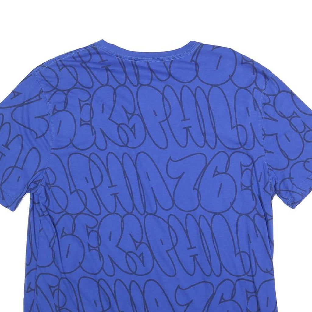 NBA Mens Blue Philadelphia 76ers Graphic T-Shirt XL Short Sleeve Crew Neck NBA