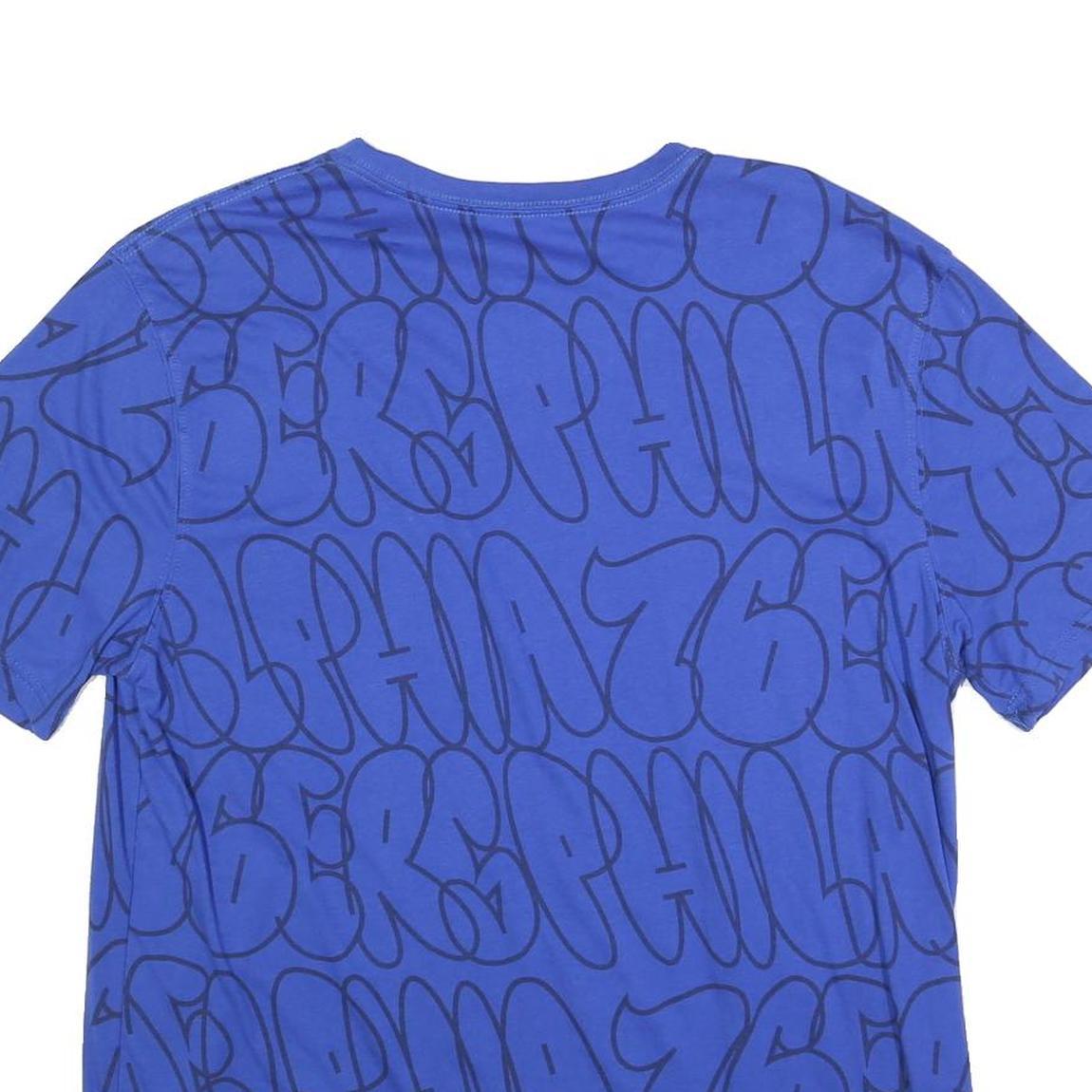 NBA Mens Blue Philadelphia 76ers Graphic T-Shirt XL Short Sleeve Crew Neck NBA