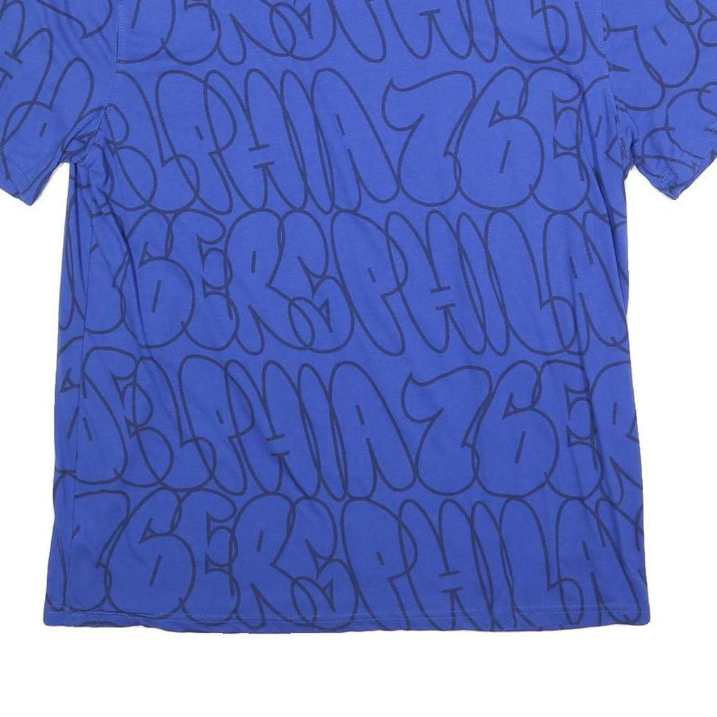 NBA Mens Blue Philadelphia 76ers Graphic T-Shirt XL Short Sleeve Crew Neck NBA