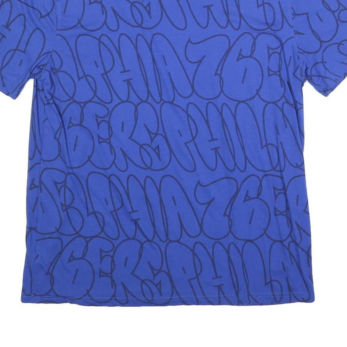 NBA Mens Blue Philadelphia 76ers Graphic T-Shirt XL Short Sleeve Crew Neck NBA