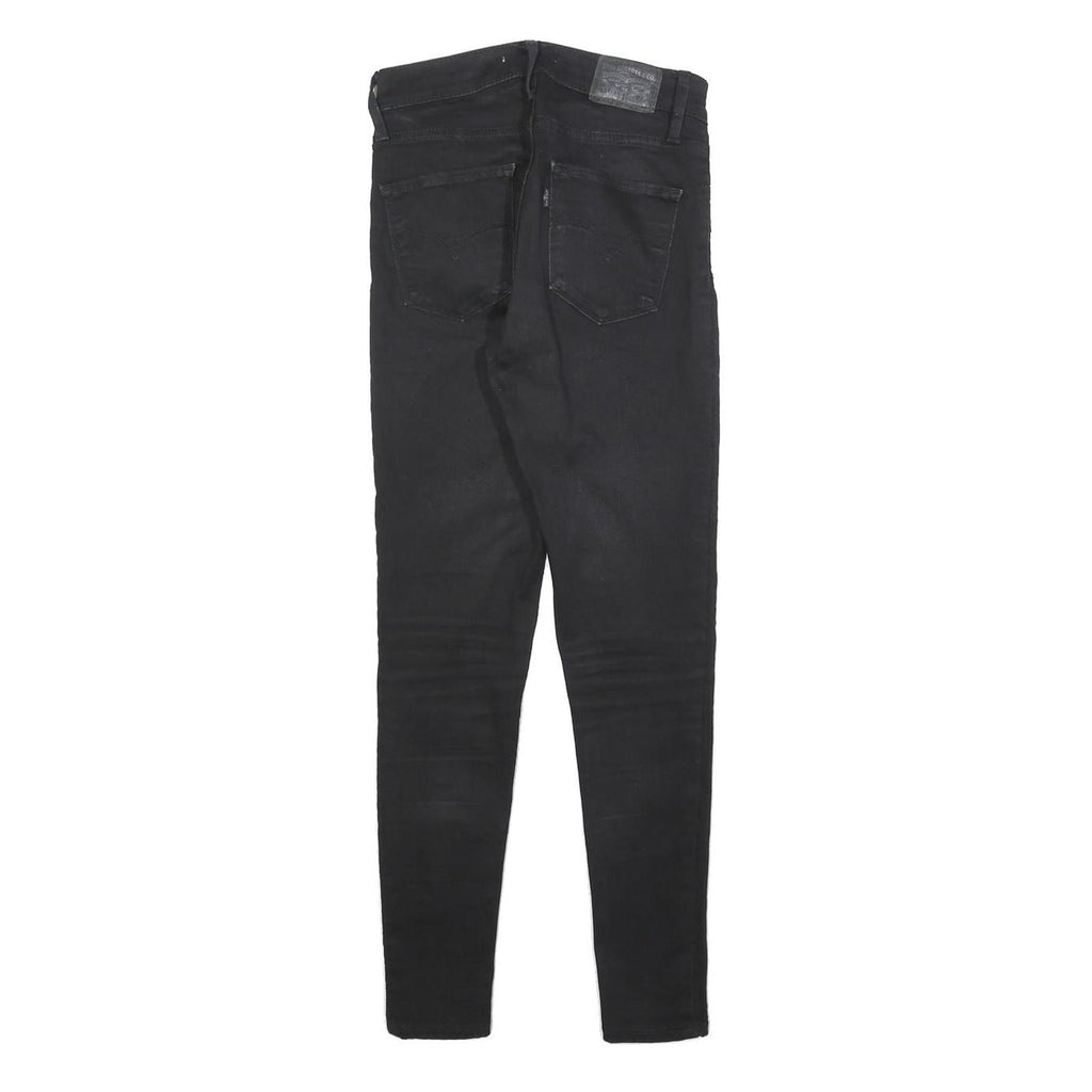 LEVI'S 720 Womens Jeans Black Slim Skinny Denim W25 L28 Stretch Zip Fly