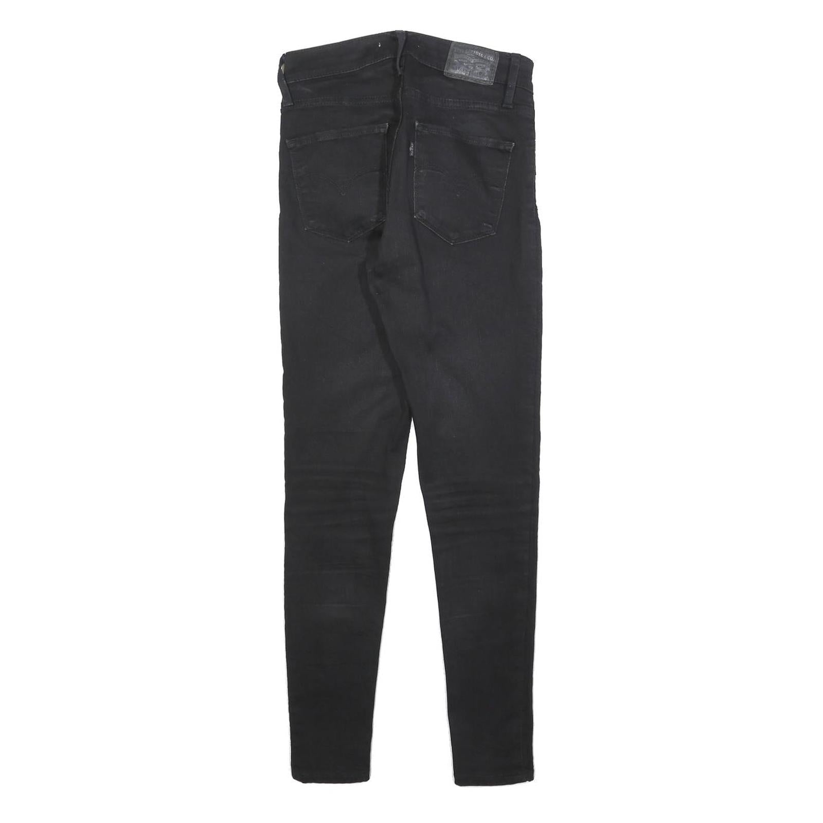 LEVI'S 720 Womens Jeans Black Slim Skinny Denim W25 L28 Stretch Zip Fly