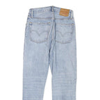 LEVI'S Womens Light Blue Denim Regular Fit Straight Leg Trousers W26 L25