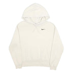 NIKE Womens White Pullover Hoodie XS Cotton Blend Casual Sportswear