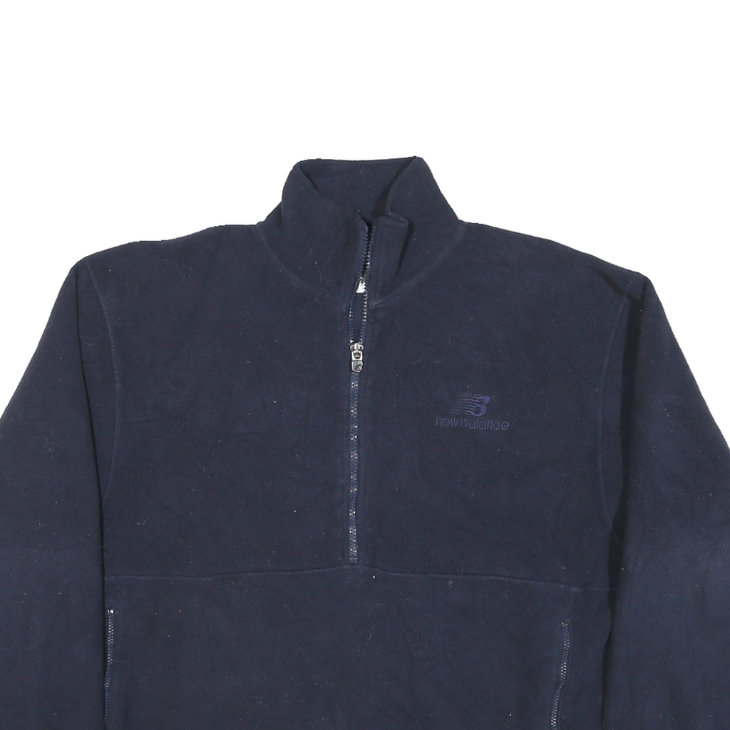 NEW BALANCE Mens Navy Blue Plain Pullover Crew Neck Basic Knit L Sportswear