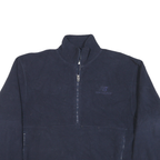 NEW BALANCE Mens Navy Blue Plain Pullover Crew Neck Basic Knit L Sportswear