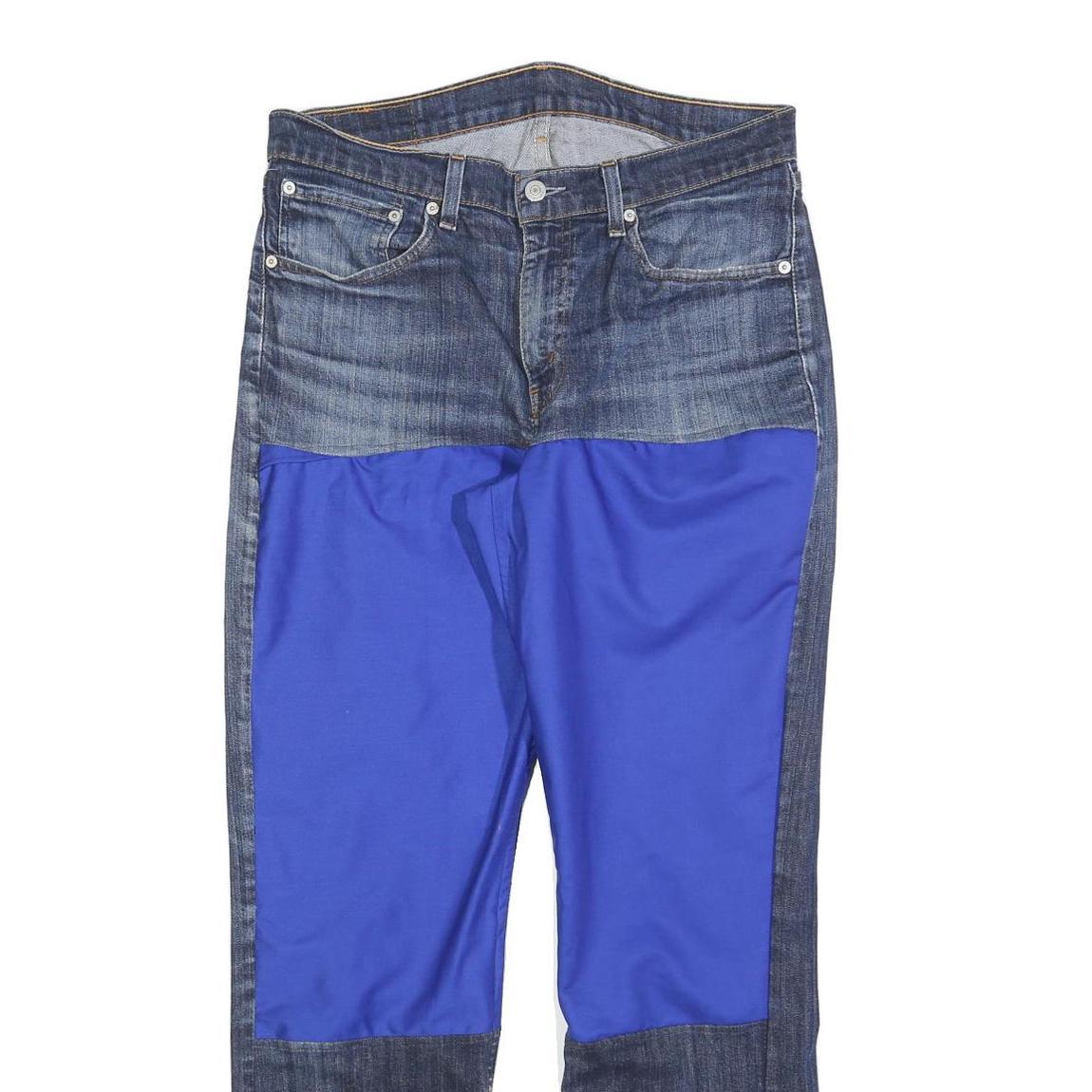 LEVI'S Mens Blue Regular Straight Denim Cotton Blend Medium W34 L32 Zip Closure