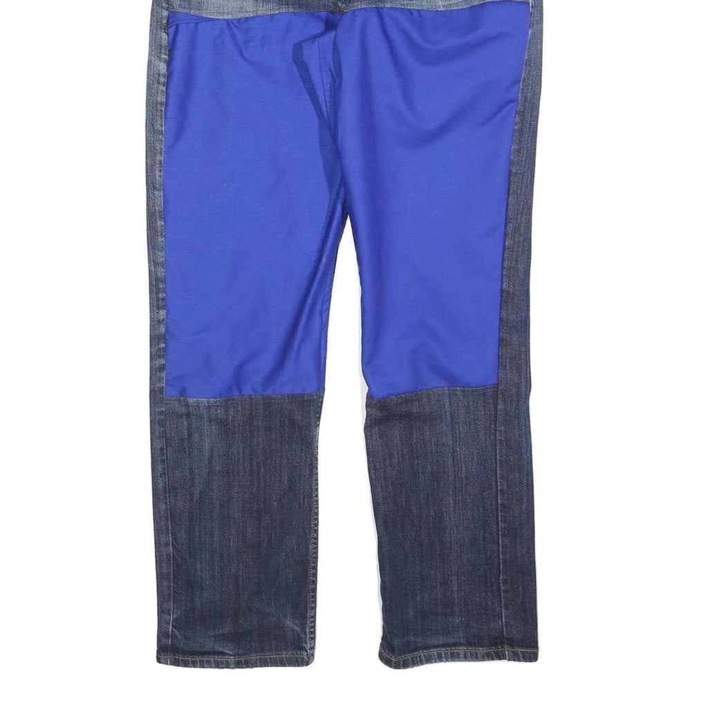 LEVI'S Mens Blue Regular Straight Denim Cotton Blend Medium W34 L32 Zip Closure