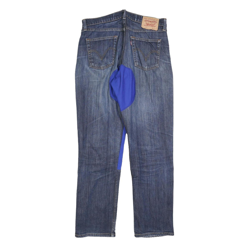 LEVI'S Mens Blue Regular Straight Denim Cotton Blend Medium W34 L32 Zip Closure