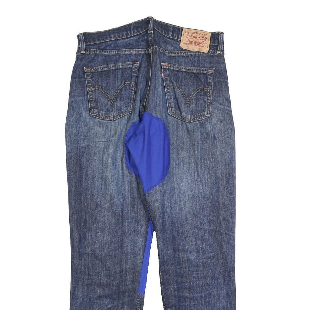 LEVI'S Mens Blue Regular Straight Denim Cotton Blend Medium W34 L32 Zip Closure