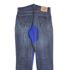 LEVI'S Mens Blue Regular Straight Denim Cotton Blend Medium W34 L32 Zip Closure