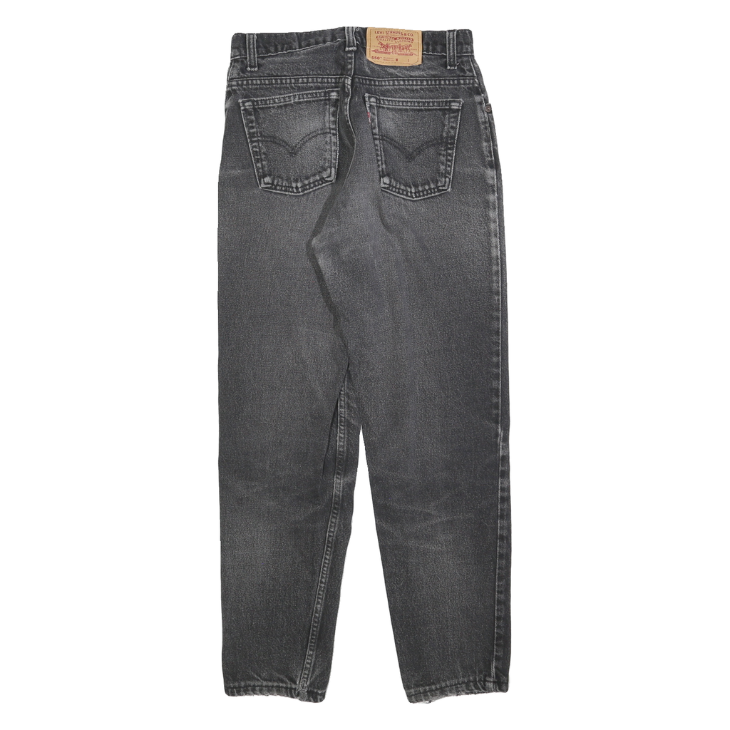 LEVI'S 550 Tapered Womens Jeans Black Relaxed Cotton Blend W29 L28 Comfortable
