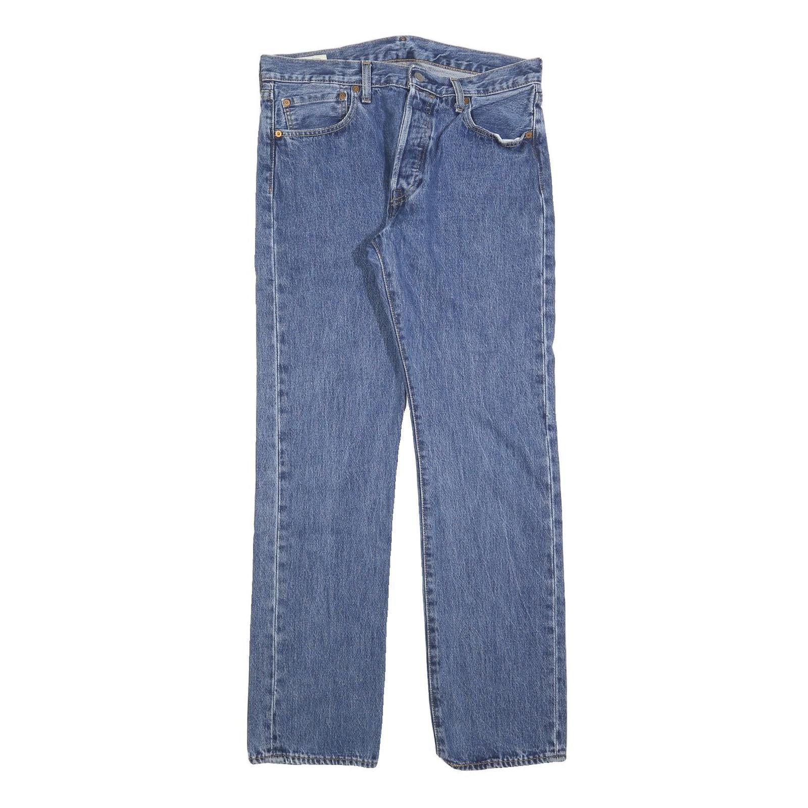 LEVI'S 501 BIG E Mens Jeans Blue Regular Straight Denim Medium W32 L32 Classic